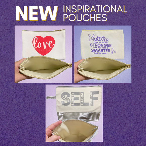Inspirational Quotes, Motivational Saying Pouches!