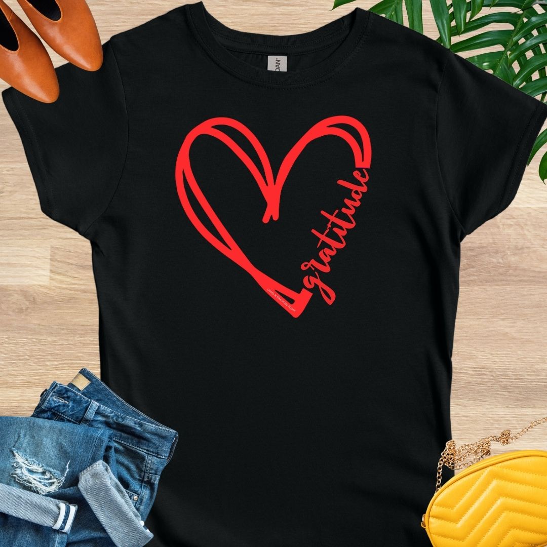 GRATITUDE Heart T-Shirt