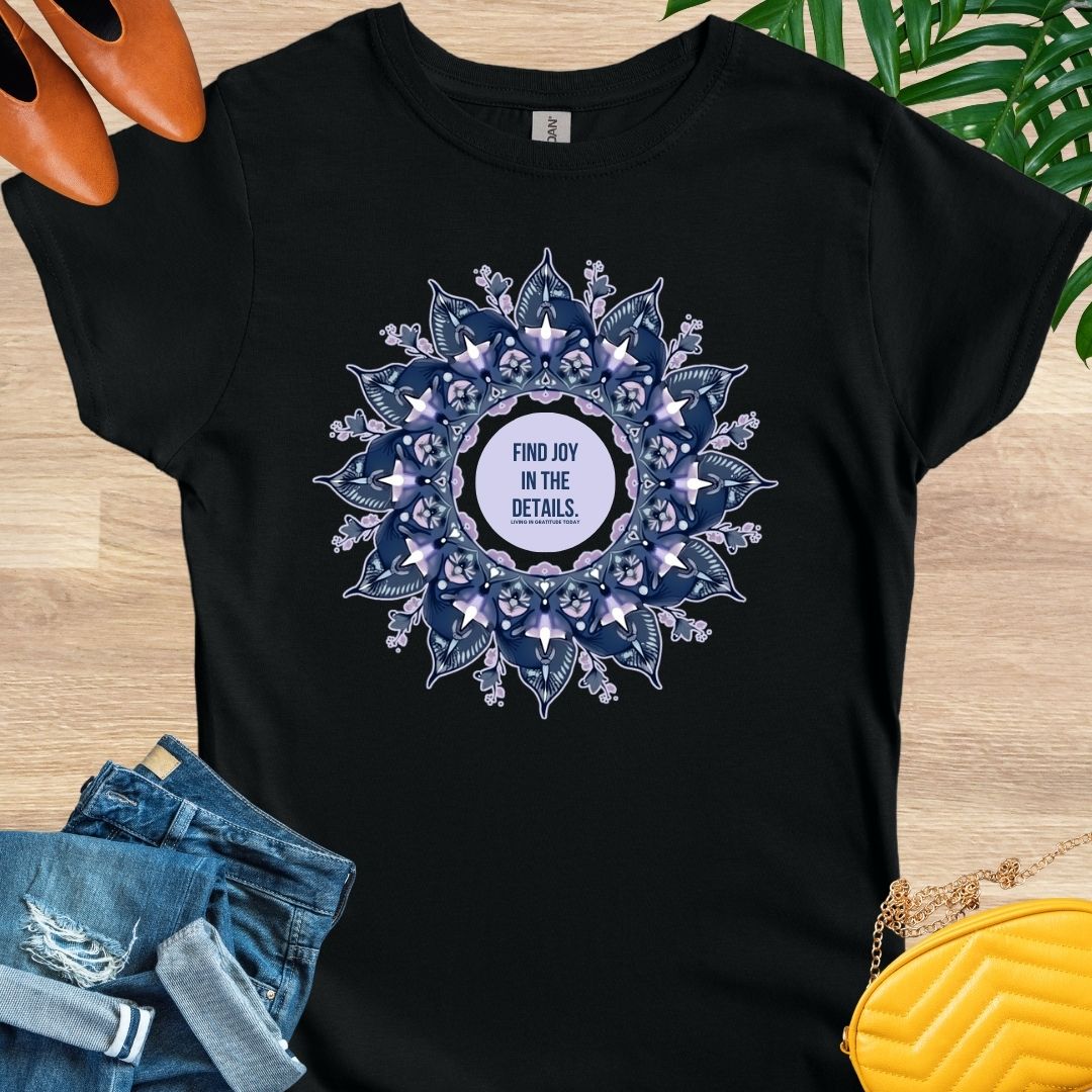 Find Joy in the Details, Mandala, T-Shirt