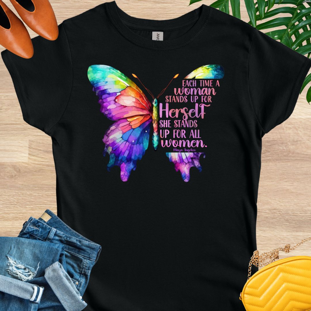 Stand Up For All Women, Butterfly, T-Shirt