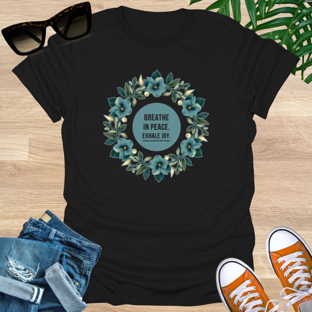Breathe In Peace, Exhale Joy, Mandala, Unisex T-Shirt
