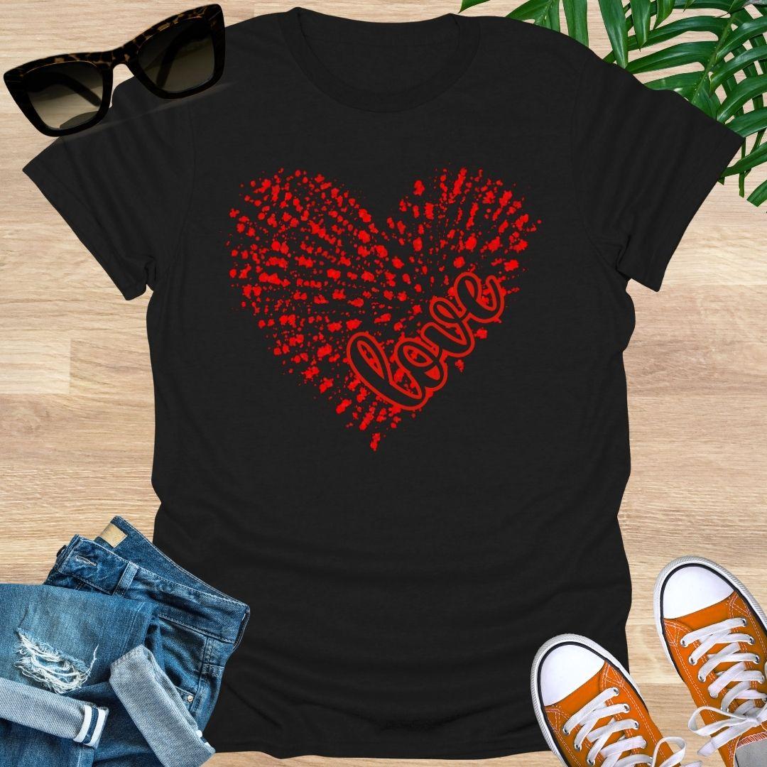 Love Splatter Heart, Unisex T-Shirt