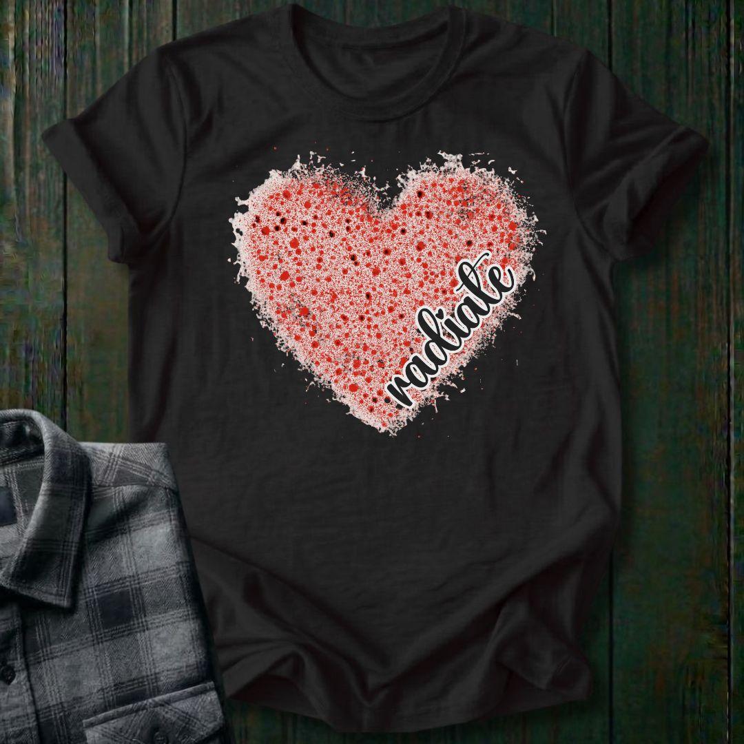 Radiate Love Splatter Heart, Unisex T-Shirt