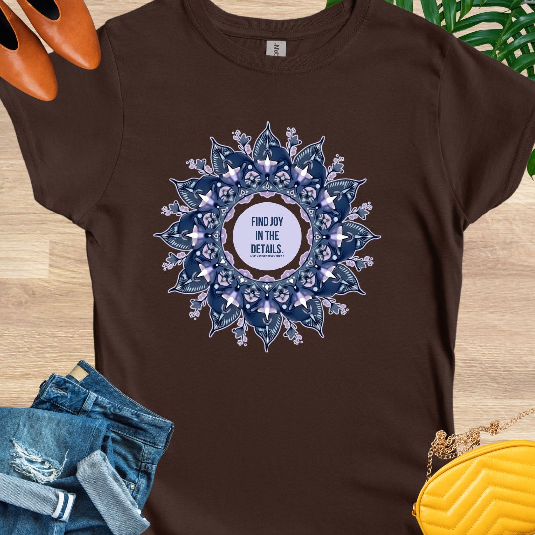 Find Joy in the Details, Mandala, T-Shirt