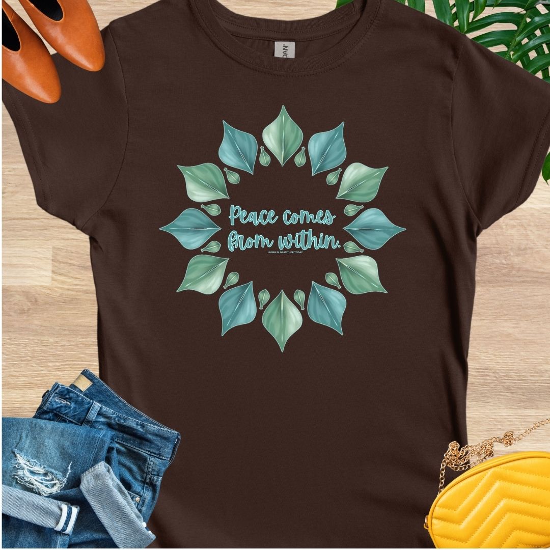 Peace Comes From Within, Mandala, T-Shirt