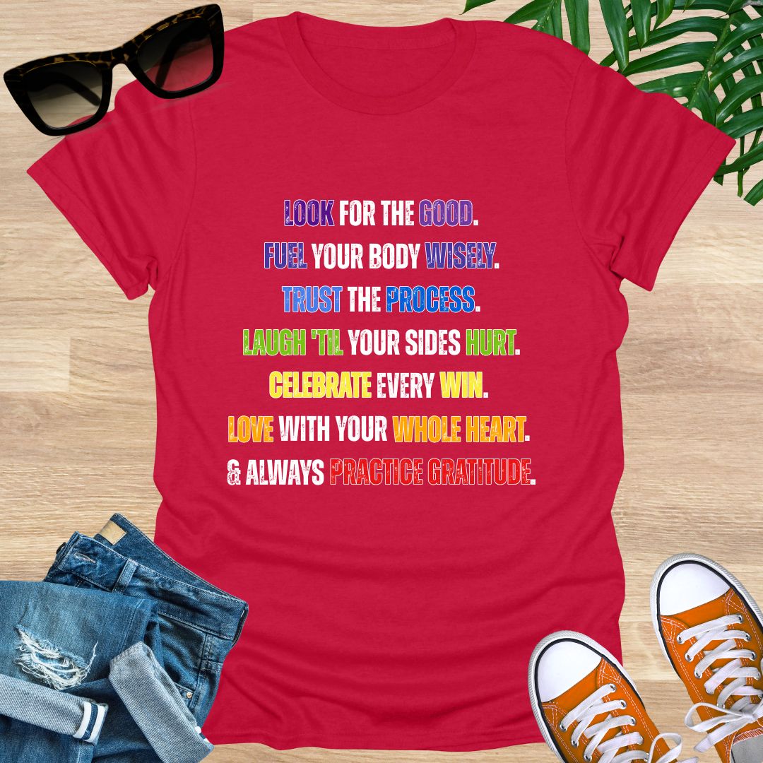 Train, Nourish, Trust, Laugh, Honor, Love, Unisex T-Shirt
