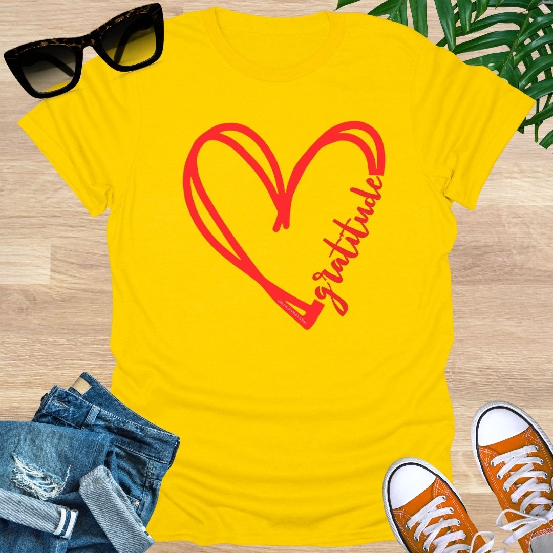 GRATITUDE Heart Unisex T-Shirt