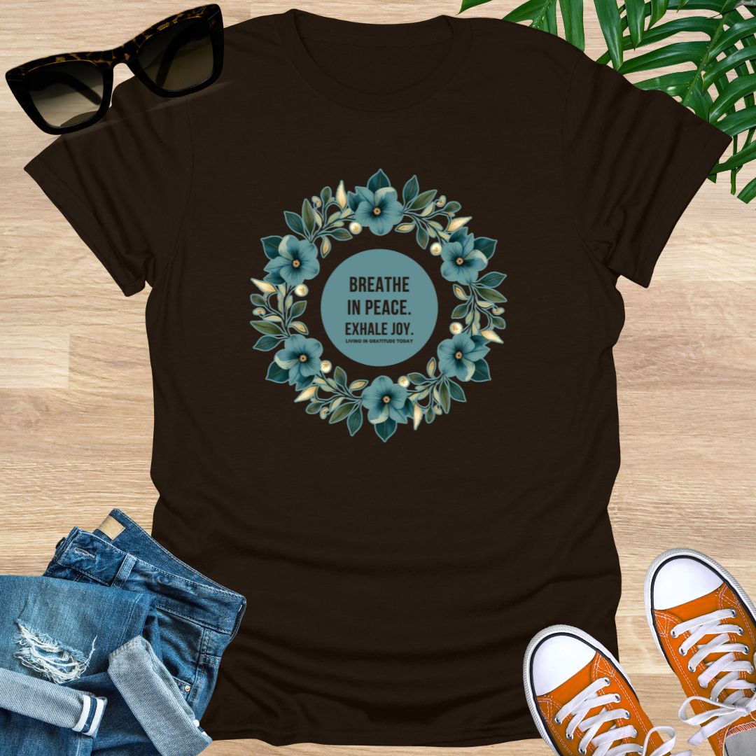 Breathe In Peace, Exhale Joy, Mandala, Unisex T-Shirt