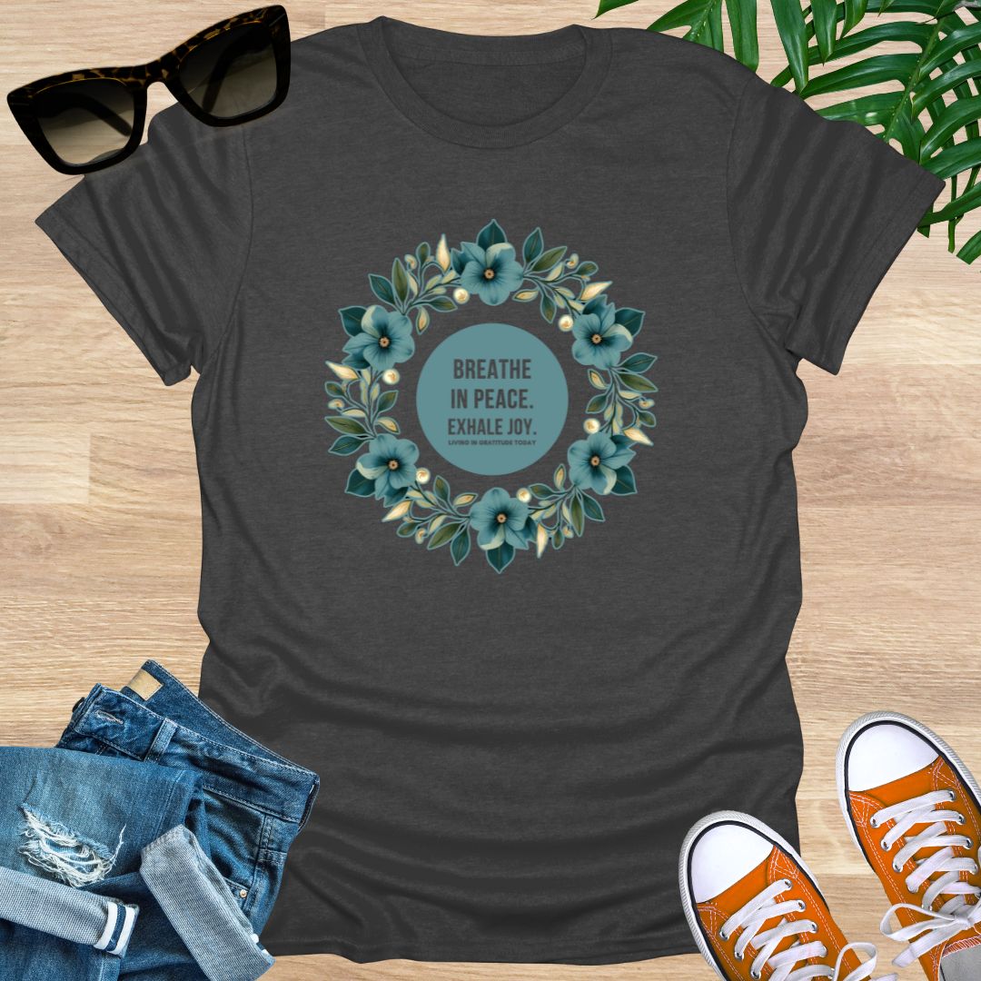 Breathe In Peace, Exhale Joy, Mandala, Unisex T-Shirt
