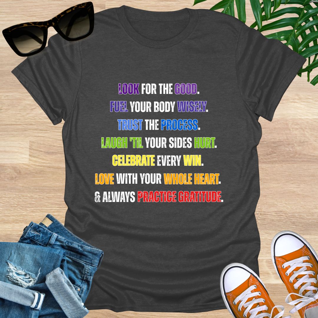 Train, Nourish, Trust, Laugh, Honor, Love, Unisex T-Shirt