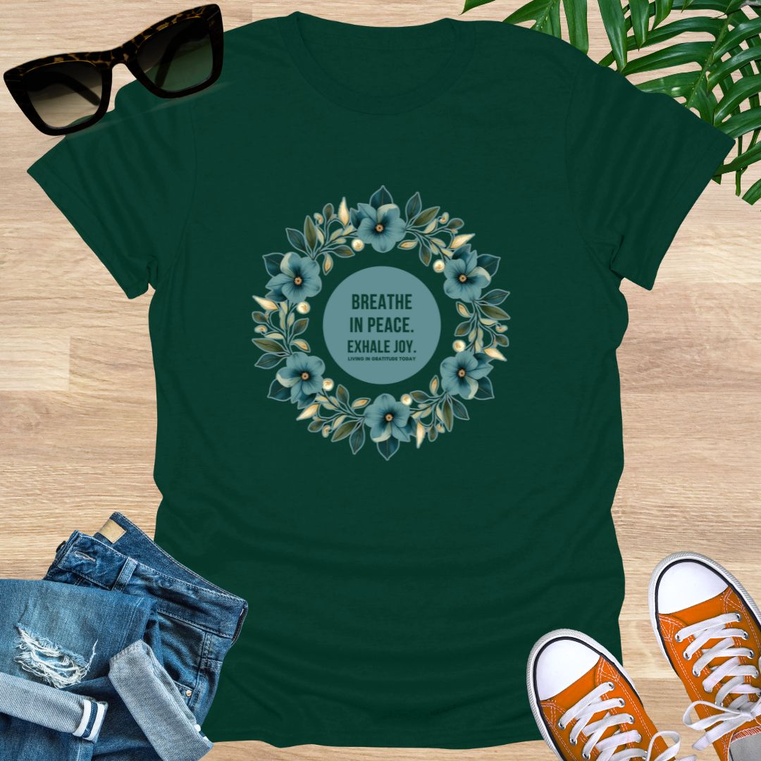 Breathe In Peace, Exhale Joy, Mandala, Unisex T-Shirt