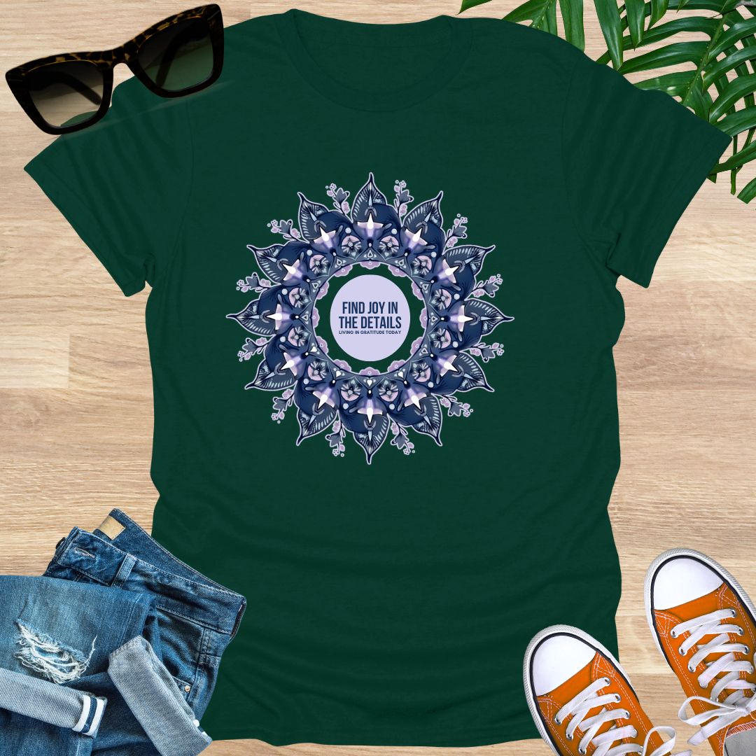 Find Joy in the Details, Mandala, Unisex T-Shirt