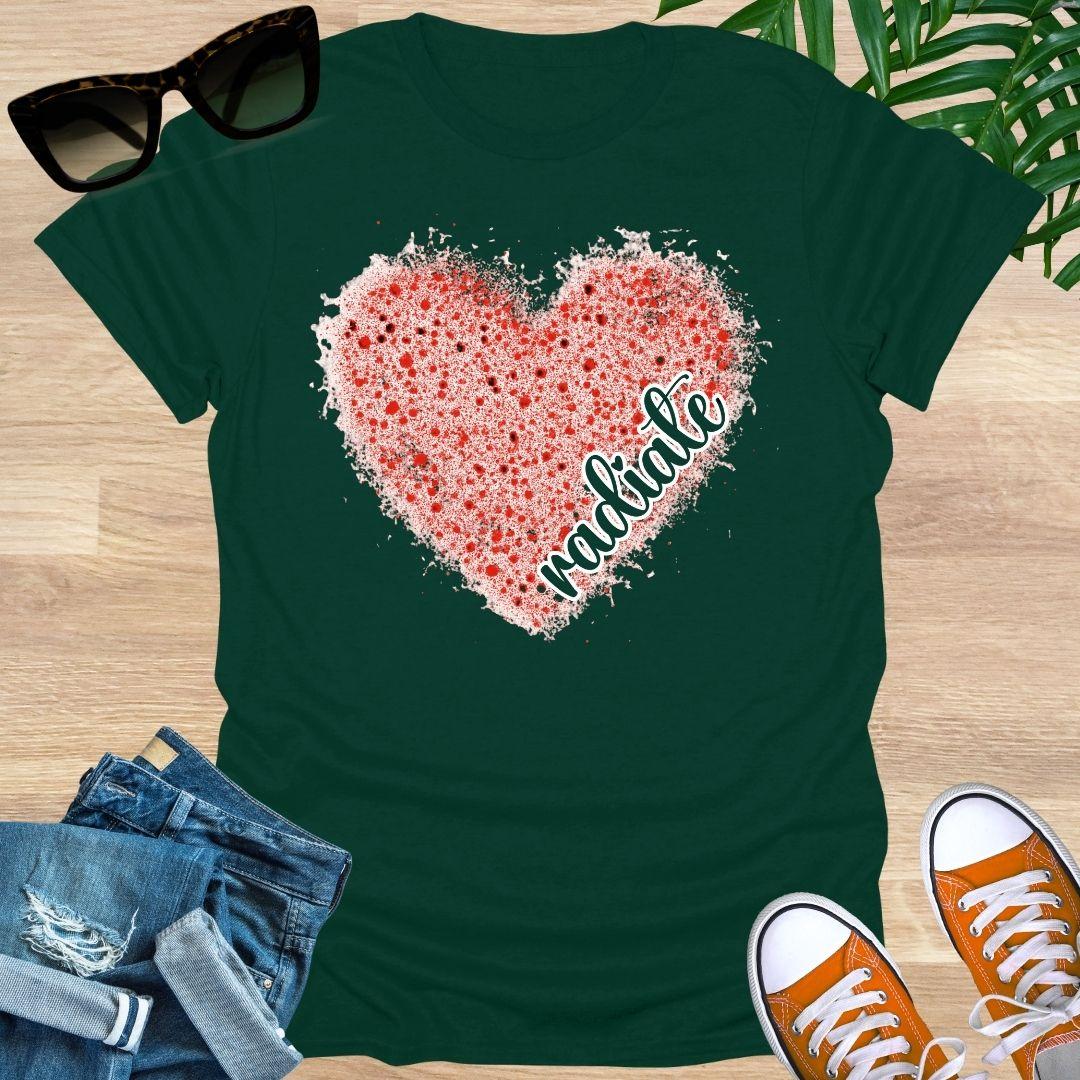 Radiate Love Splatter Heart, Unisex T-Shirt