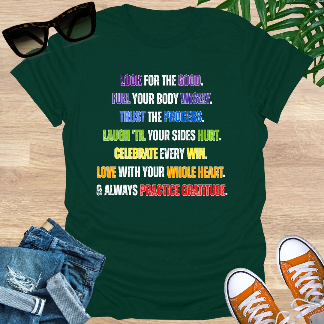 Train, Nourish, Trust, Laugh, Honor, Love, Unisex T-Shirt