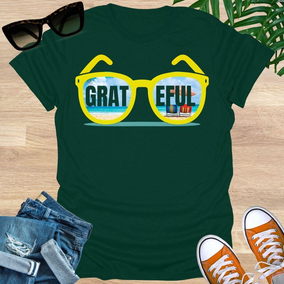 GRATEFUL Sunglasses, Beach Vibes, Unisex Tee