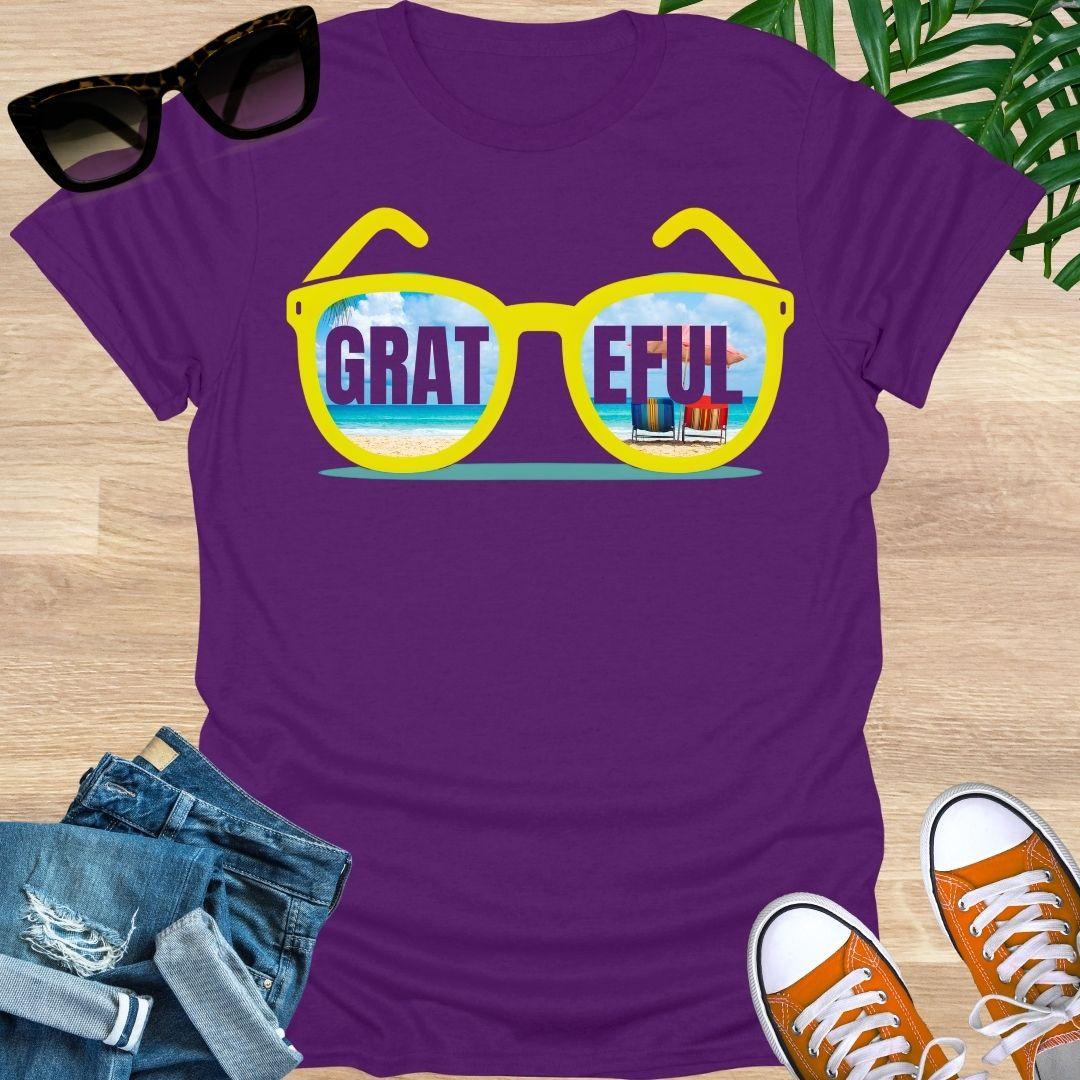 GRATEFUL Sunglasses, Beach Vibes, Unisex Tee