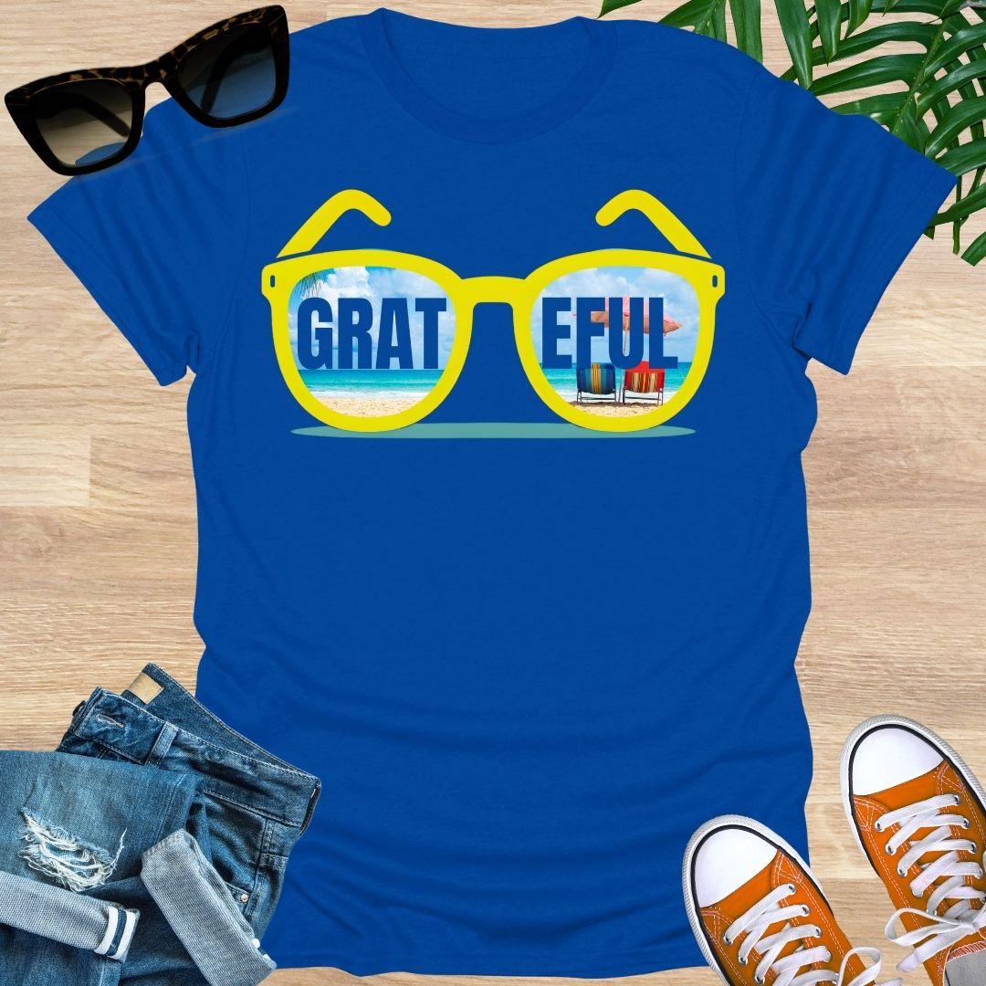 GRATEFUL Sunglasses, Beach Vibes, Unisex Tee
