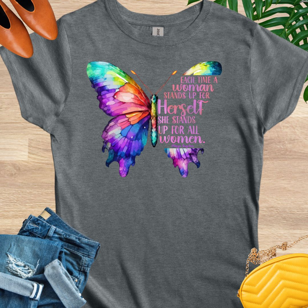 Stand Up For All Women, Butterfly, T-Shirt