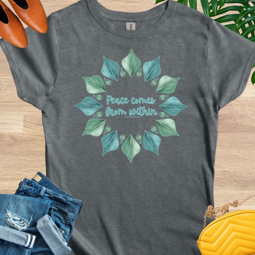 Peace Comes From Within, Mandala, T-Shirt