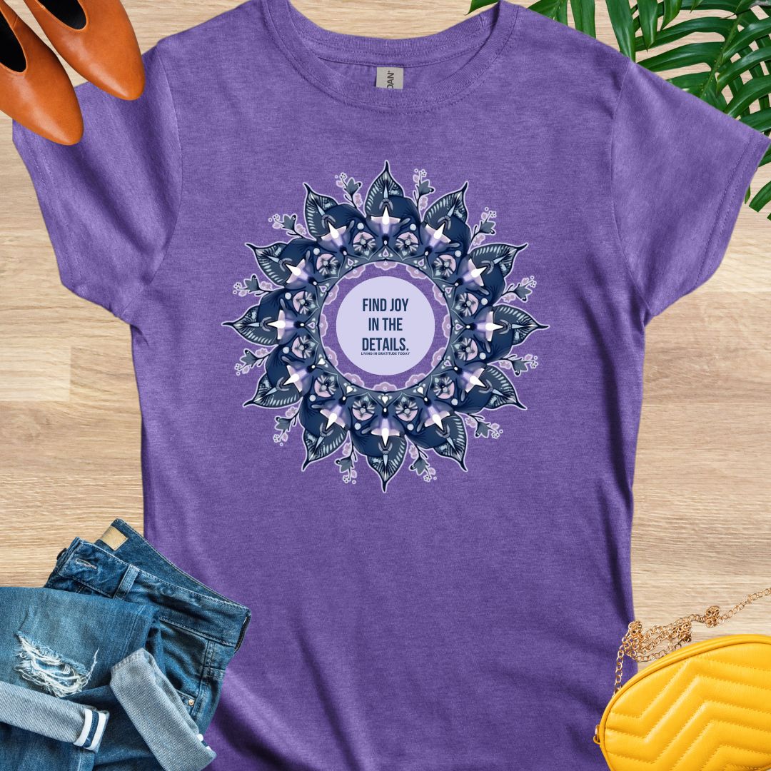 Find Joy in the Details, Mandala, T-Shirt