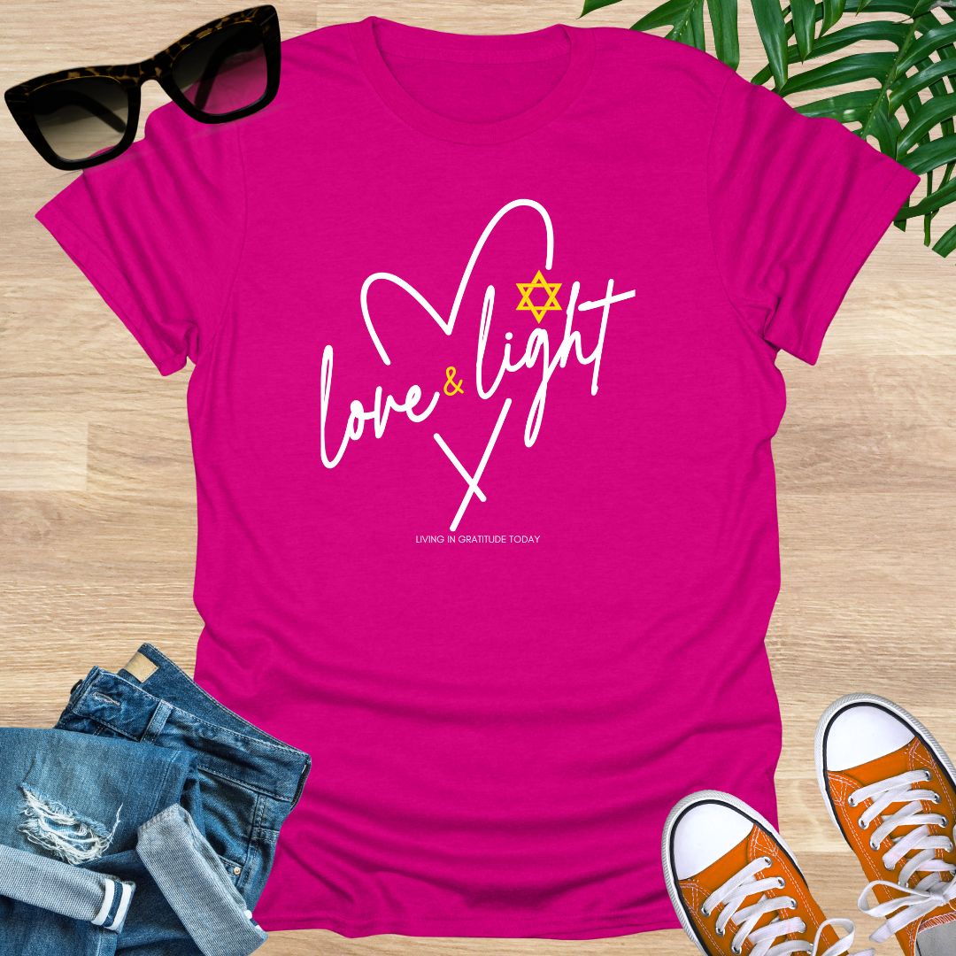 Love and Light Heart, Unisex T-Shirt
