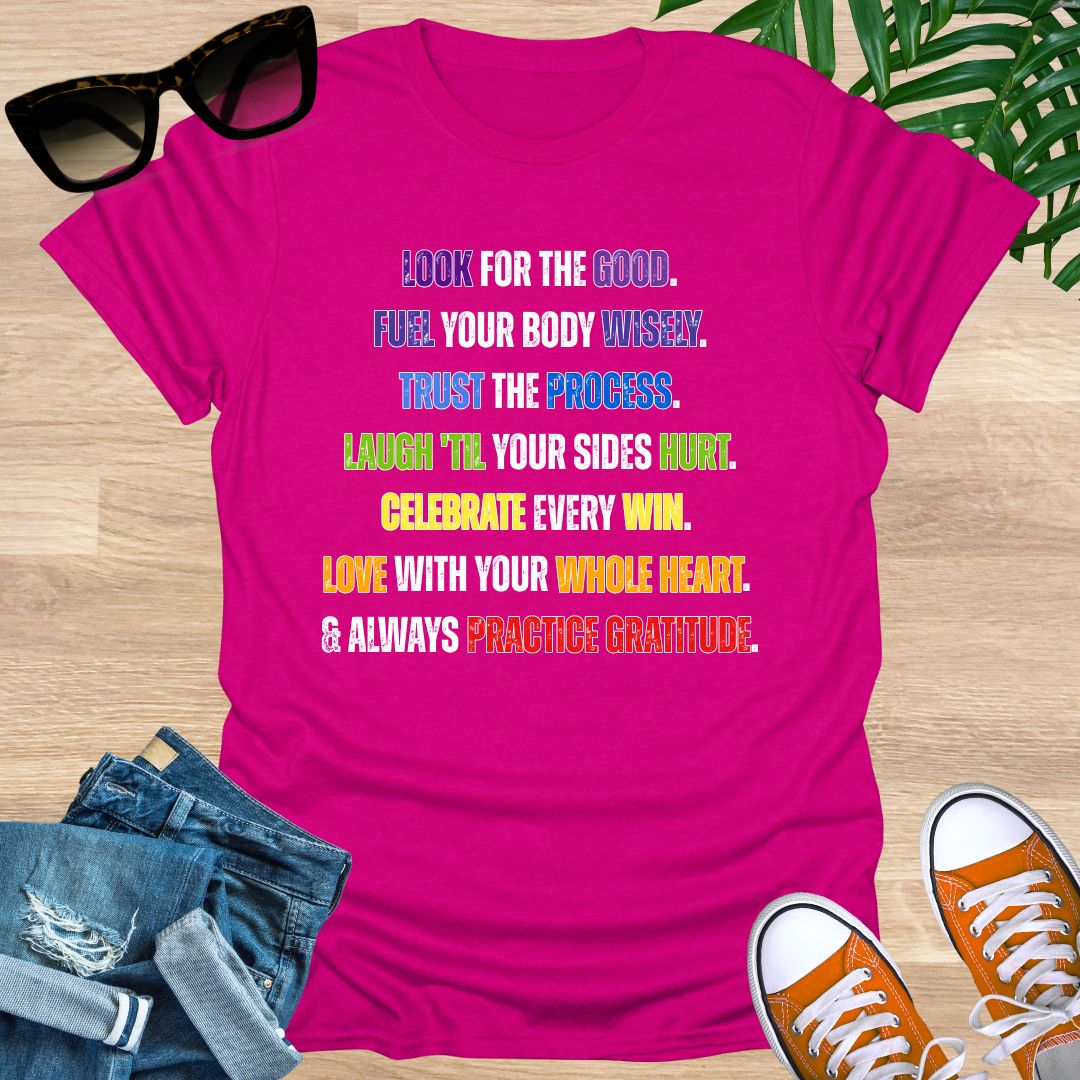 Train, Nourish, Trust, Laugh, Honor, Love, Unisex T-Shirt