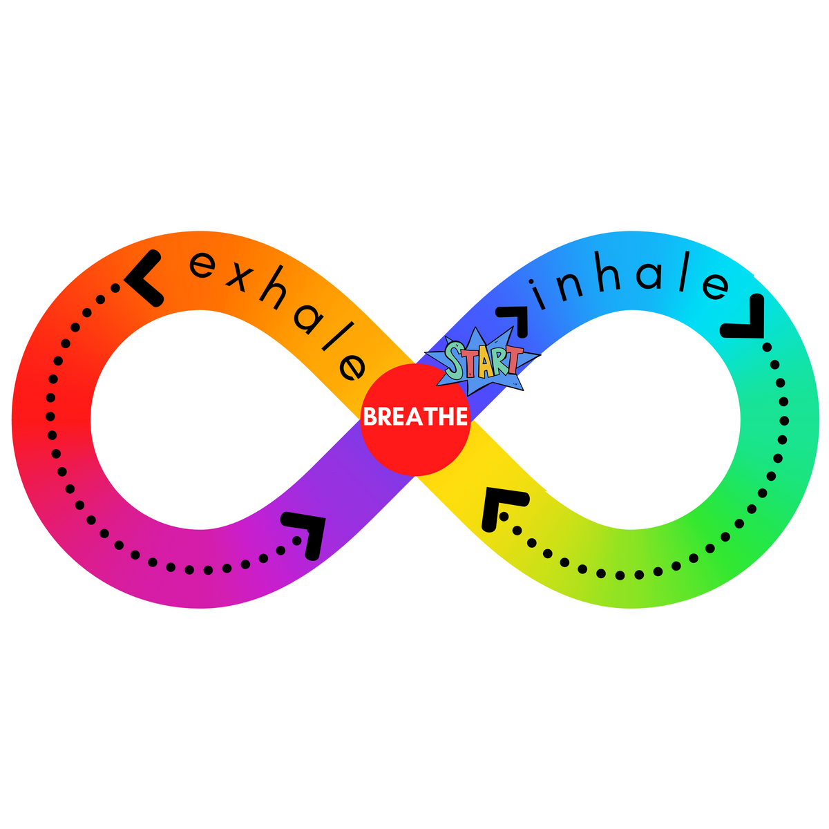 Breathe in. Breathe Out. REPEAT. SPIRITUAL STICKERS