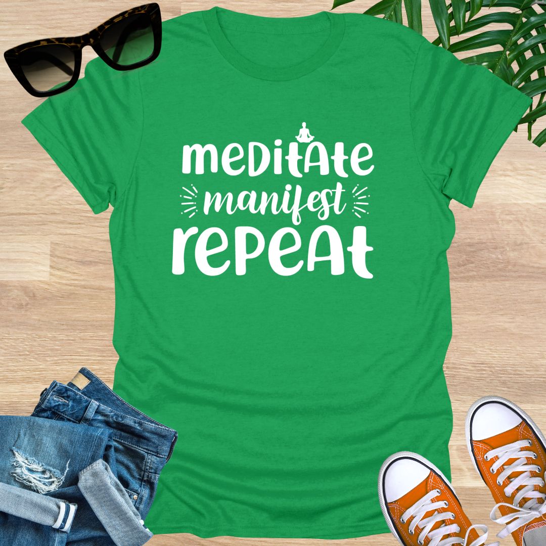 Meditate, Manifest, Repeat, Unisex T-Shirt