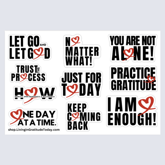 12 Step Program Stickers NA AA OA GA | One Day at a Time | Recovery