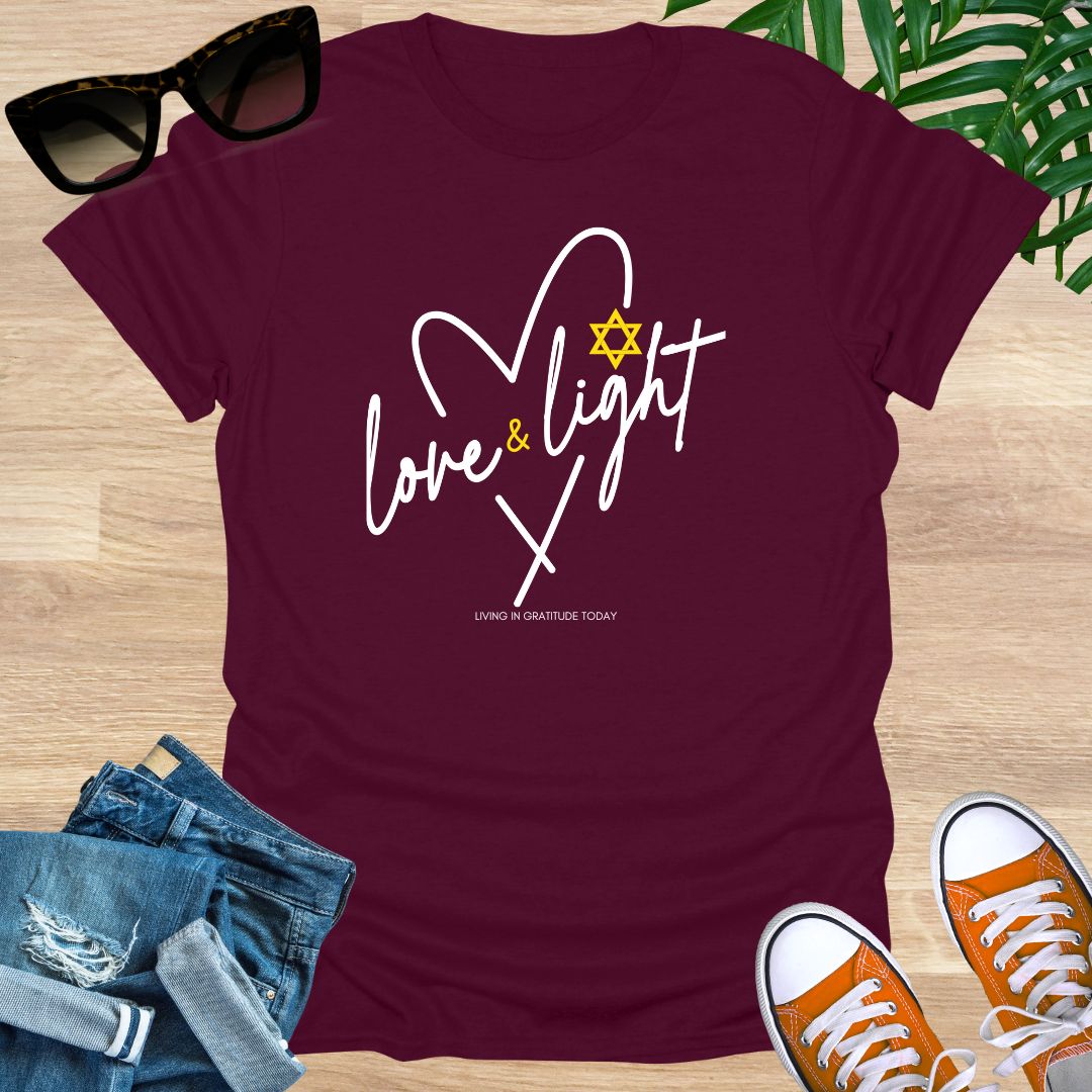 Love and Light Heart, Unisex T-Shirt