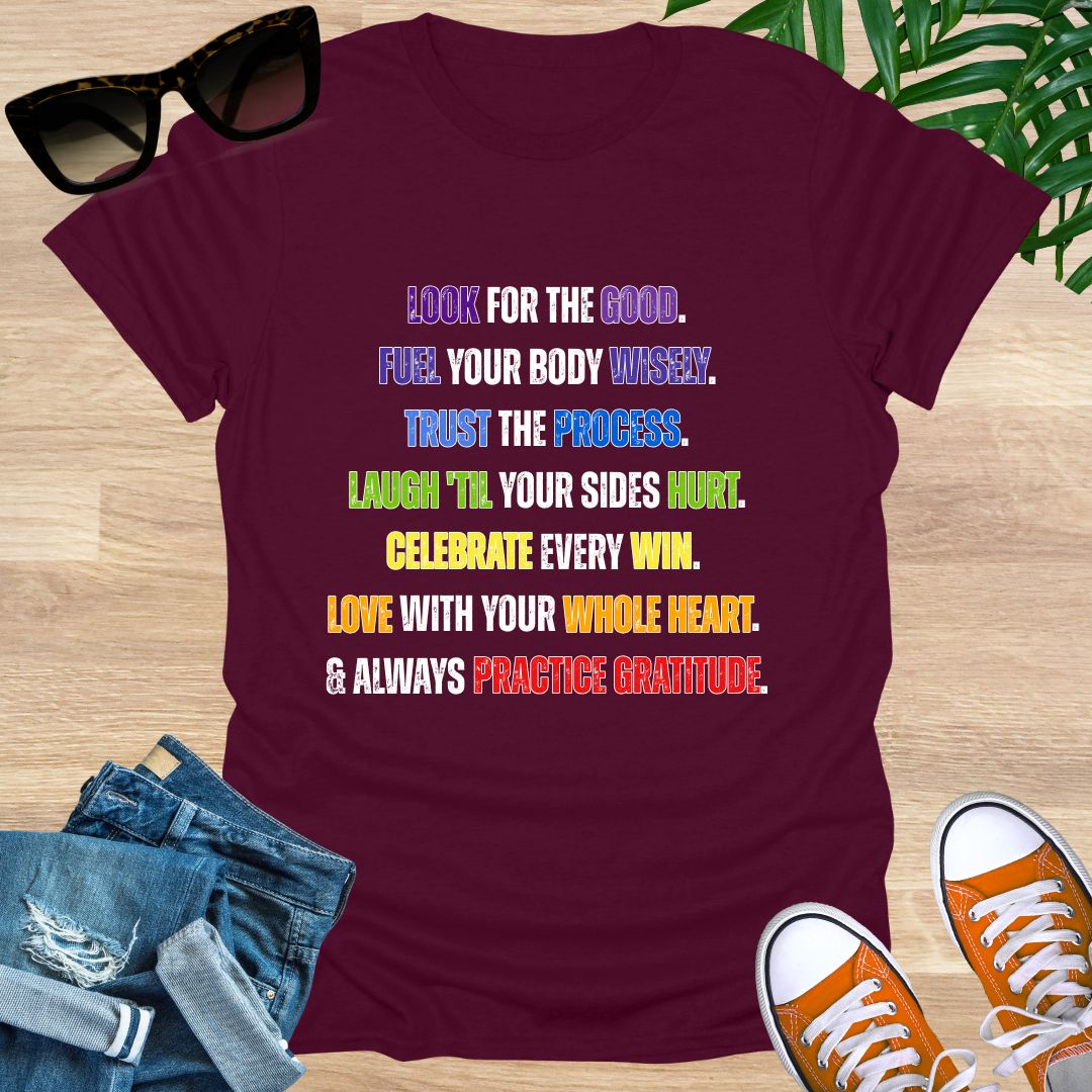 Train, Nourish, Trust, Laugh, Honor, Love, Unisex T-Shirt