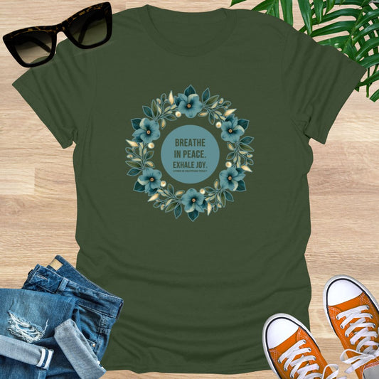 Breathe In Peace, Exhale Joy, Mandala, Unisex T-Shirt