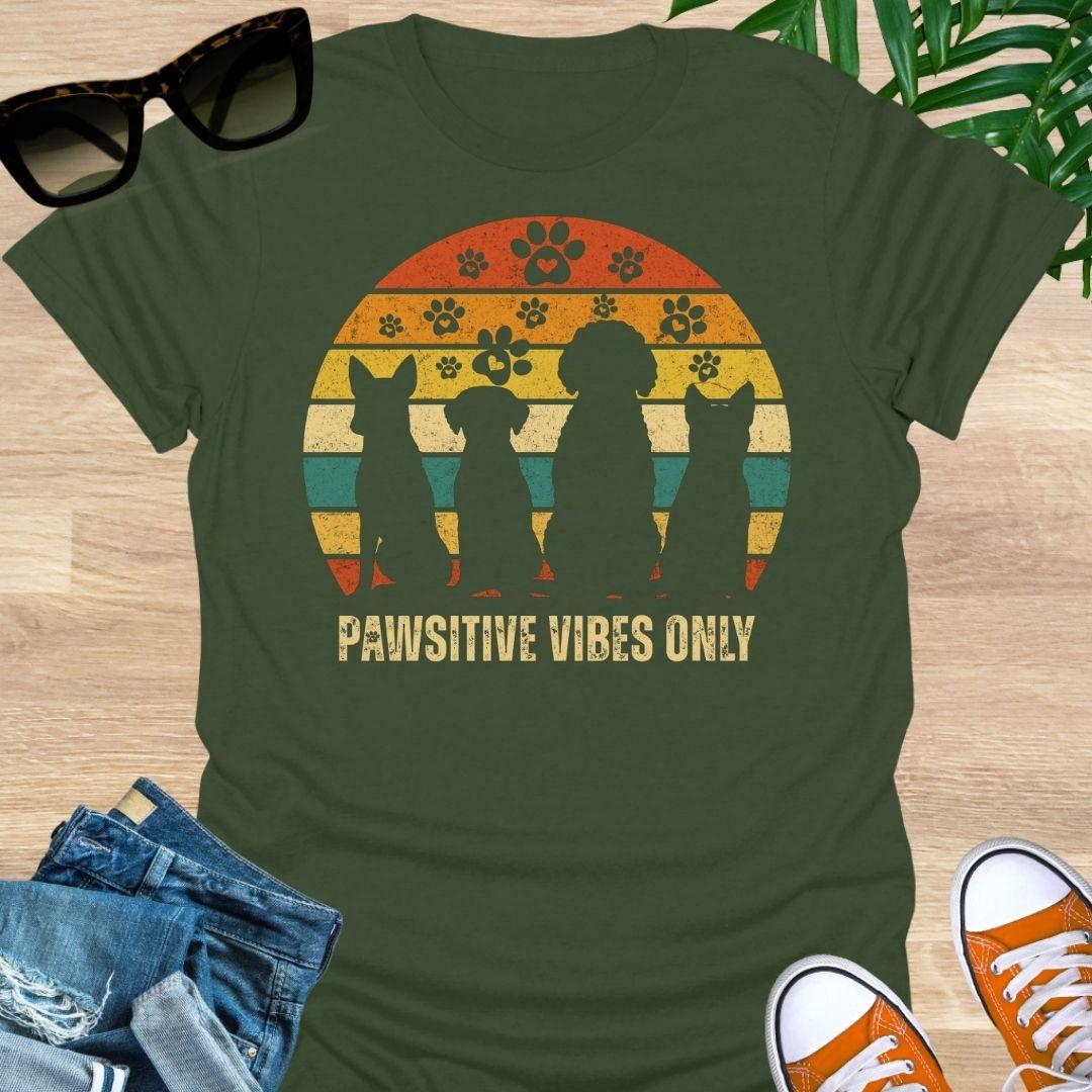 Pawsitive Vibes Only Dog Tee, Unisex T-Shirt