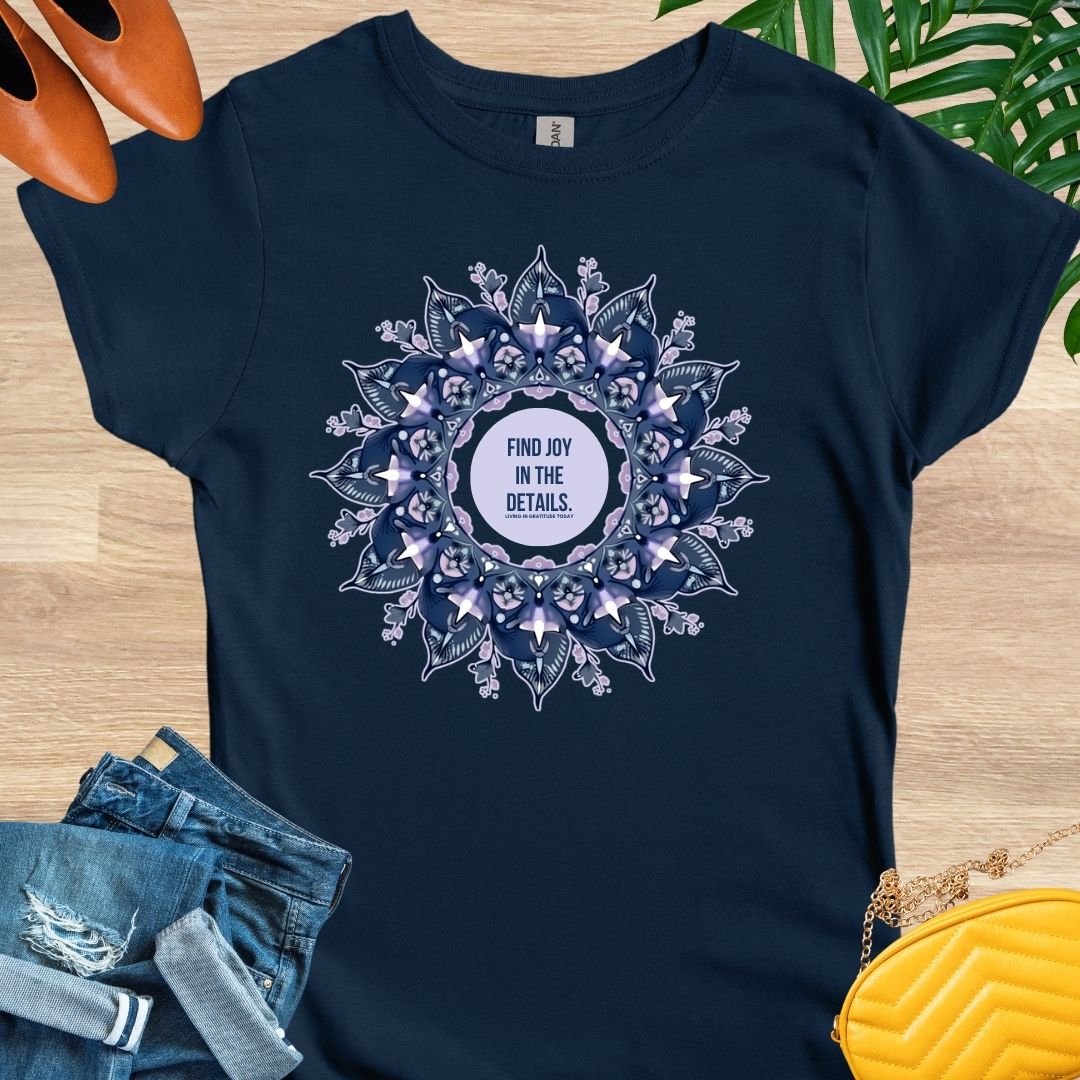 Find Joy in the Details, Mandala, T-Shirt