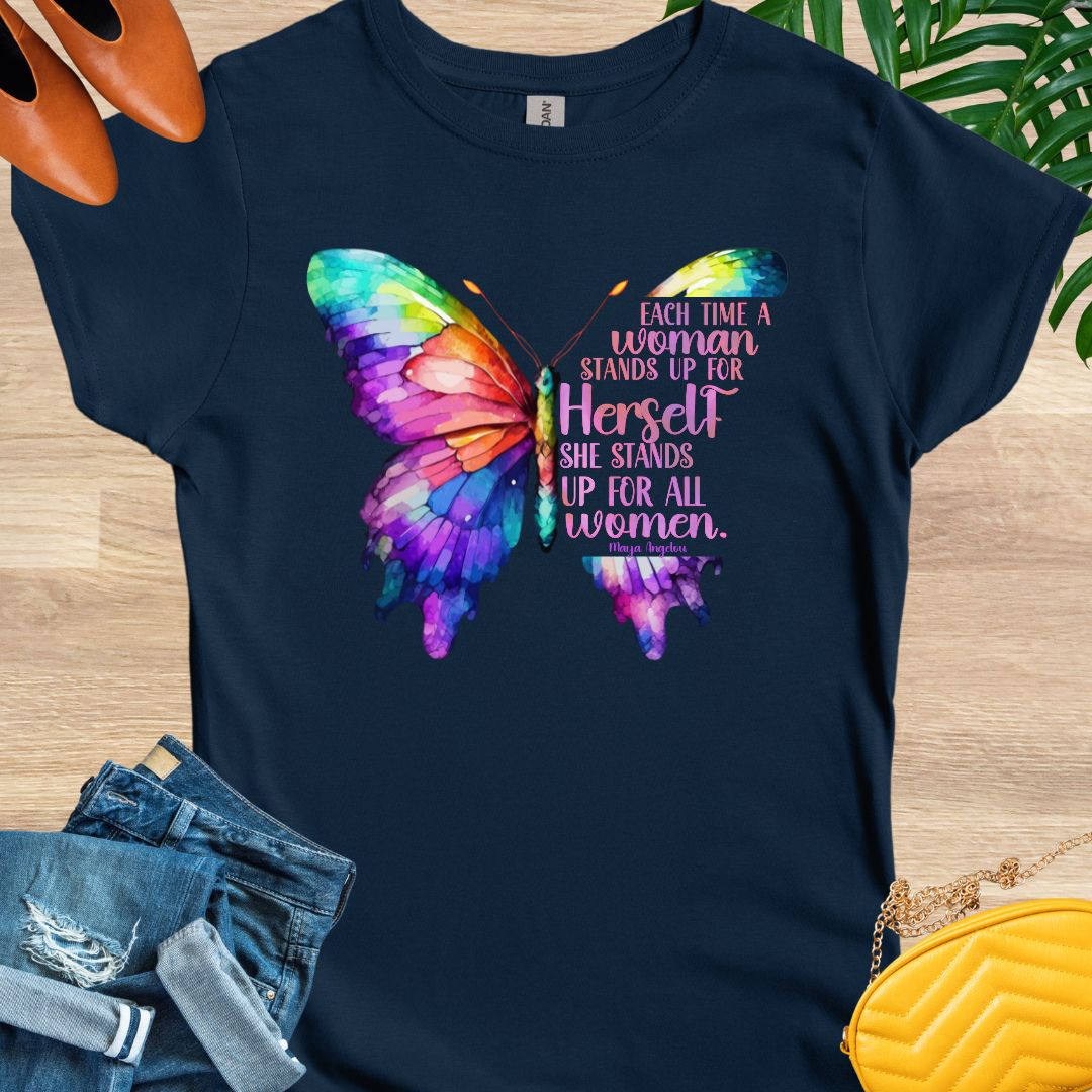 Stand Up For All Women, Butterfly, T-Shirt