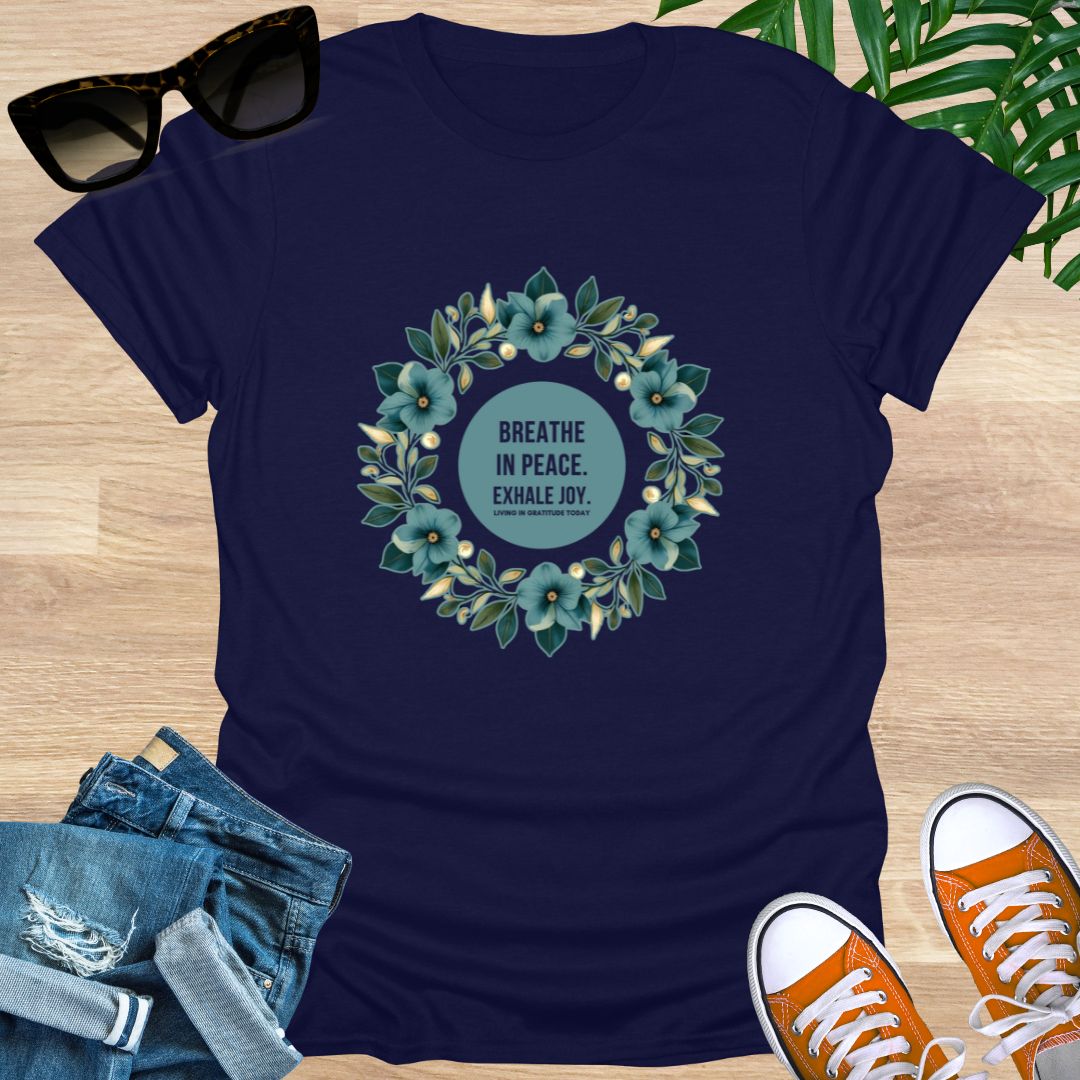 Breathe In Peace, Exhale Joy, Mandala, Unisex T-Shirt