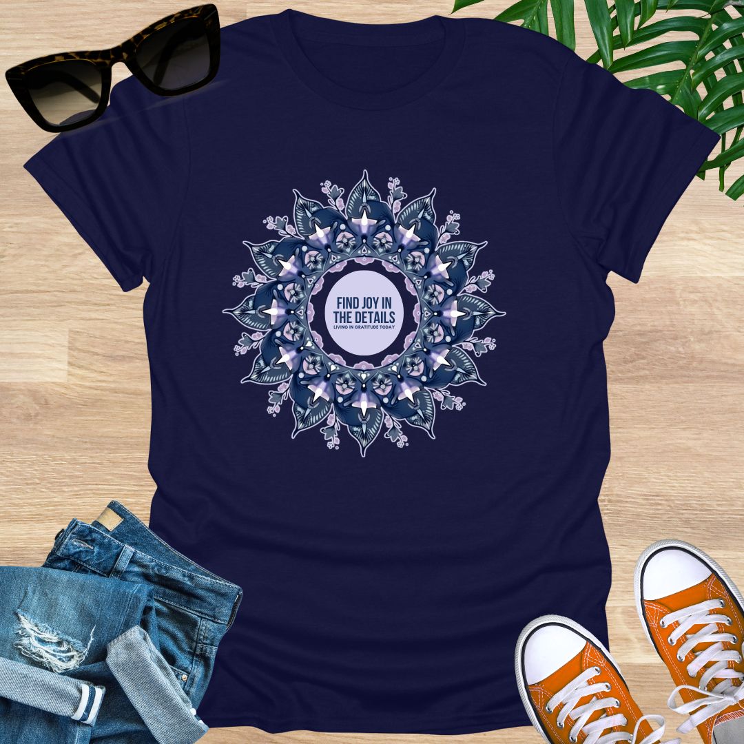 Find Joy in the Details, Mandala, Unisex T-Shirt