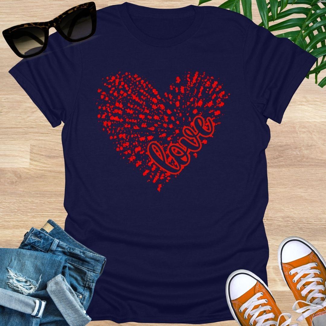Love Splatter Heart, Unisex T-Shirt