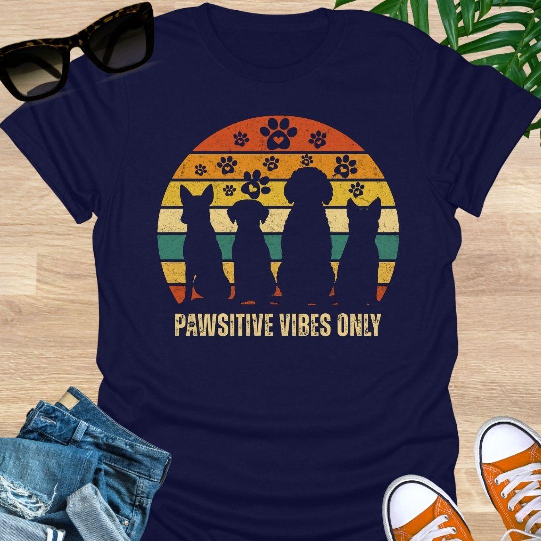 Pawsitive Vibes Only Dog Tee, Unisex T-Shirt