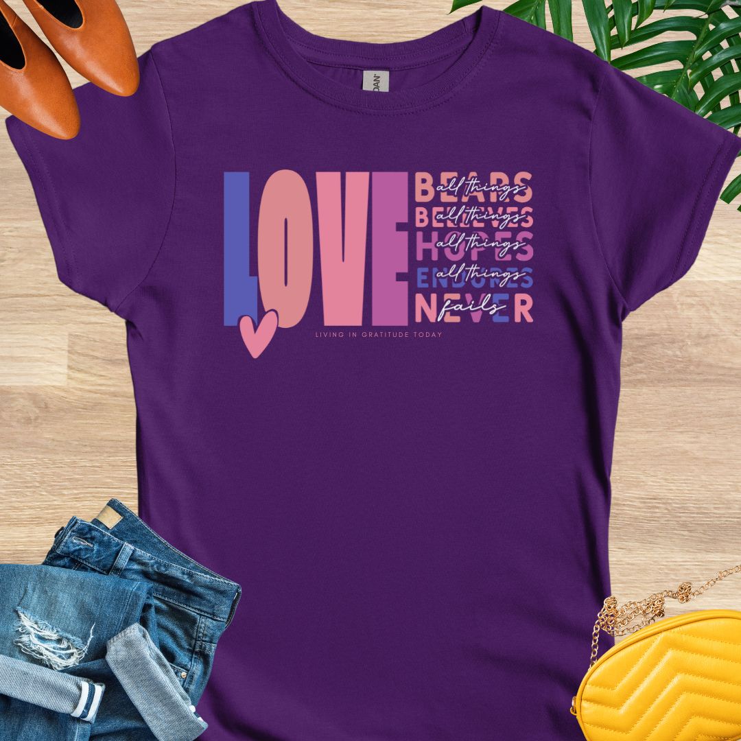 Love Endures (Purple) T-Shirt