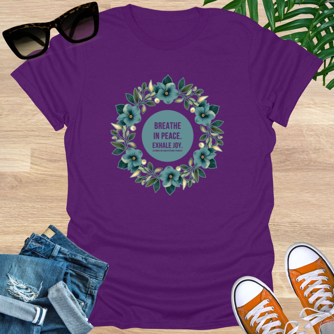 Breathe In Peace, Exhale Joy, Mandala, Unisex T-Shirt
