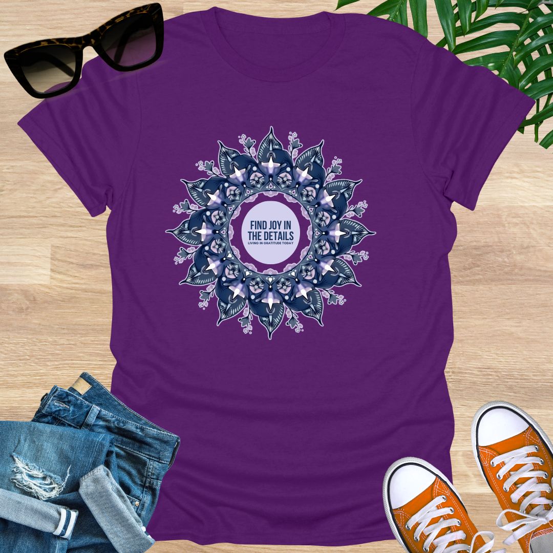 Find Joy in the Details, Mandala, Unisex T-Shirt