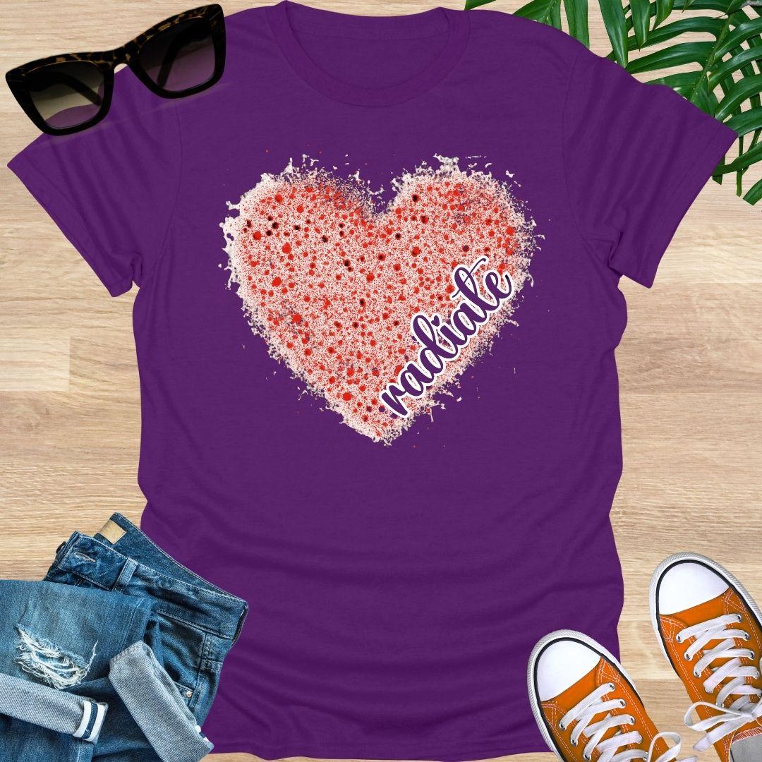 Radiate Love Splatter Heart, Unisex T-Shirt