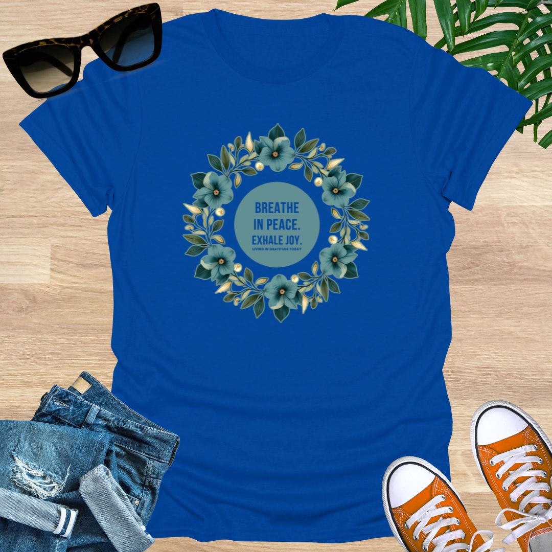 Breathe In Peace, Exhale Joy, Mandala, Unisex T-Shirt