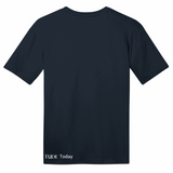 #LOVEISLOVE V-Neck Navy 100% Cotton Man T-Shirt with White Accents