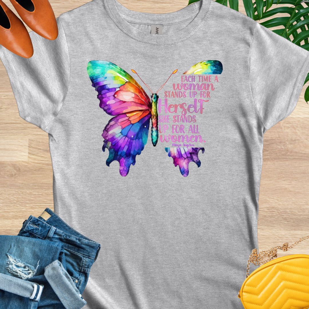 Stand Up For All Women, Butterfly, T-Shirt