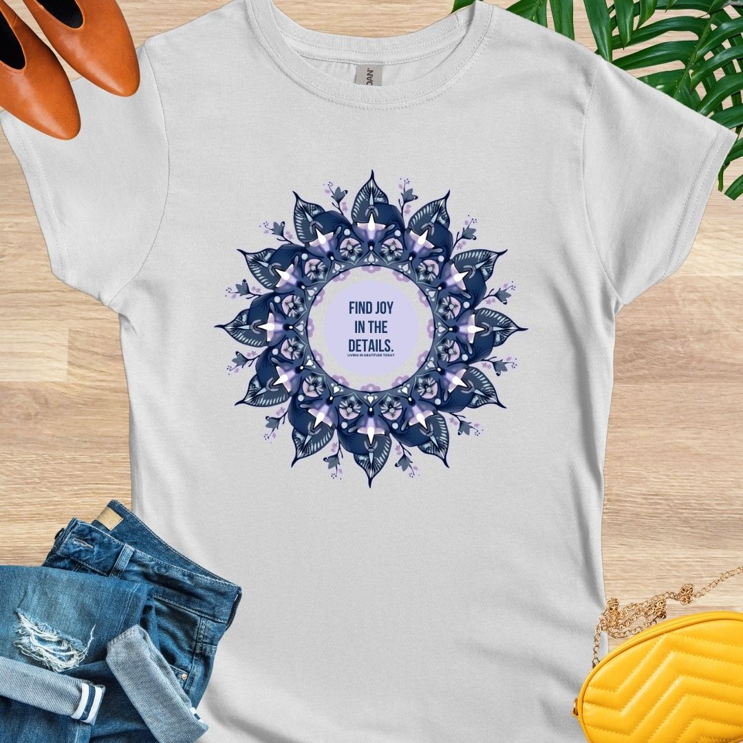 Find Joy in the Details, Mandala, T-Shirt