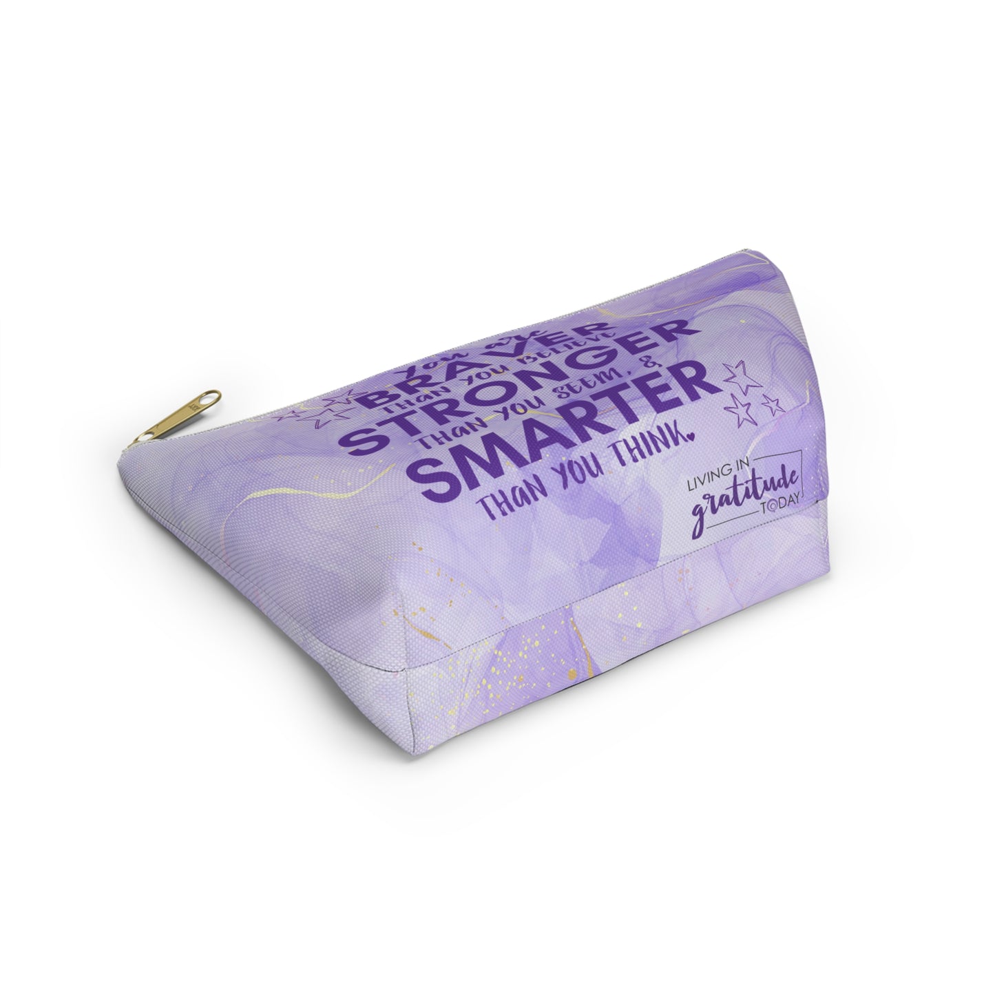 You are Braver Than You Think, Cosmetic Bag, MakeUp Bag, Pencil Case