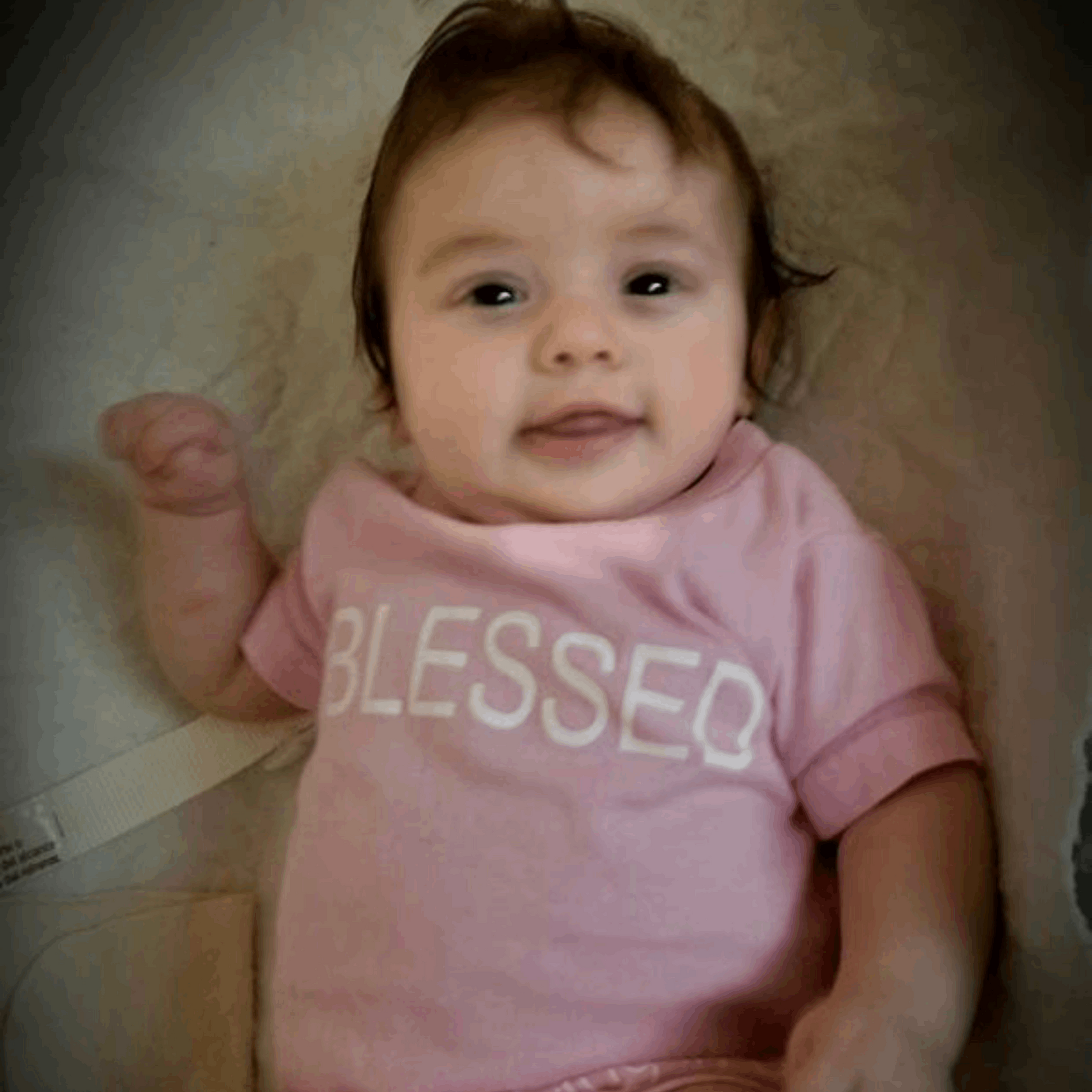 #BLESSED T-Shirt Pink 100% Cotton Infant Toddler Tee-Shirt with White Accents