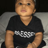 #BLESSED T-shirt Black 100% Cotton Infant Toddler Tee-Shirt with White Accents
